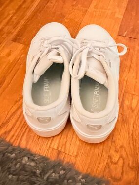 Puma Kids White SoftFoam Lace-Up Sneakers